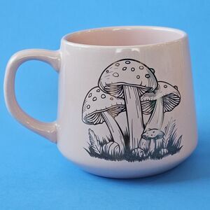 Mushrooms Pink Mug Counter Culture Fly Agaric /  Amanita Ceramic Coffee Tea Mug